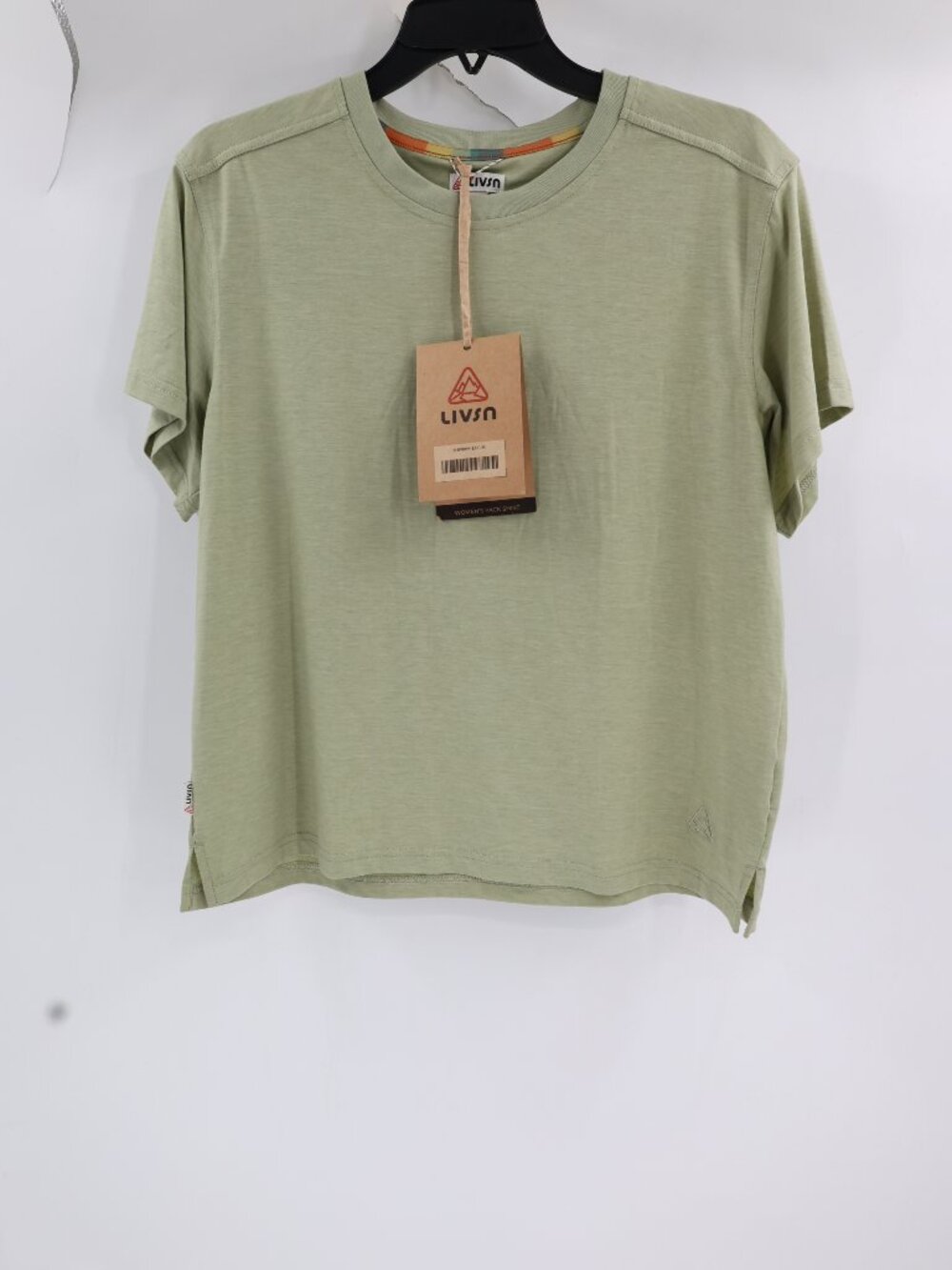 NWT Livsn pack shirt women medium lichen green versa lite trail running top hike